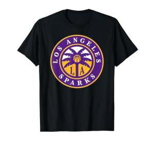 WNBA Los Angeles Sparks Logo T-Shirt, Men, Black, X-Large