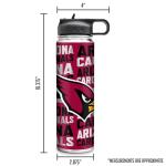 Rico Industries NFL Football Arizona Cardinals 22oz Stainless Steel Tumbler with Lid - Great For Coffee, Tea, Water or Cocktails