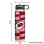 Rico Industries NHL Hockey Carolina Hurricanes 22oz Stainless Steel Tumbler with Lid - Great For Coffee, Tea, Water or Cocktails
