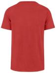 47 Brand MLB Men's Team Color Distressed Imprint Primary Logo Short Sleeve Baseball T-Shirt - Los Angeles Angels - Red - X-Large