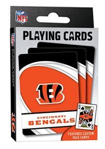 Masterpieces NFL Cincinnati Bengals Playing Cards, Officially Licensed Football Card Deck, Premium Team Collectible Cards for Game Night, Poker and Blackjack Play, Bengals Merch for Fans & Collectors