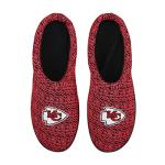 FOCO NFL Kansas City Chiefs Men's Poly Knit Cup Sole Slipper, Team Color, Medium (9-10)