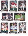 Atlanta Braves 2025 Topps Complete Mint Hand Collated 25 Card Team Set Featuring Ozzie Albies Ronald Ocuna and Matt Olson with 4 Rookie Cards including Spencer Schwellenbach Plus
