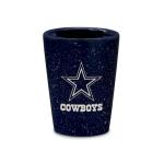 Rico Industries NFL Football Dallas Cowboys 2oz Ceramic Shot Glass for Fans, Laser Engraved In Team Color Single Shot Glass