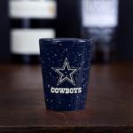 Rico Industries NFL Football Dallas Cowboys 2oz Ceramic Shot Glass for Fans, Laser Engraved In Team Color Single Shot Glass