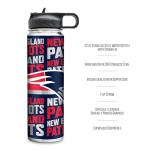 Rico Industries NFL Football New England Patriots 22oz Stainless Steel Tumbler with Lid - Great For Coffee, Tea, Water or Cocktails
