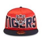 New Era Detroit Tigers 59FIFTY Bold Satin 2Tone Fitted Cap, Hat (US, Numeric, 7 1/4, Orange Navy)