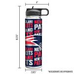 Rico Industries NFL Football New England Patriots 22oz Stainless Steel Tumbler with Lid - Great For Coffee, Tea, Water or Cocktails