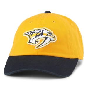 AMERICAN NEEDLE Nashville Predators Blue Line Adjustable Buckle Strap Baseball Dad Hat (40742B-NAP-GDNV)