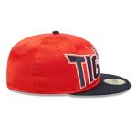 New Era Detroit Tigers 59FIFTY Bold Satin 2Tone Fitted Cap, Hat (US, Numeric, 7 1/4, Orange Navy)