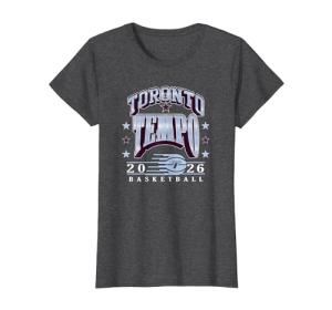 WNBA Official Toronto Tempo Shine On T-Shirt, Women, Dark Heather Grey, X-Large