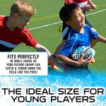 Franklin Sports NFL Carolina Panthers Football - Youth Mini Football - 8.5" Junior Size Ball - SPACELACE Easy Grip Texture- Perfect for Kids