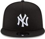New Era New York Yankees Exclusive Selection 9FIFTY Snapback Adjustable Hat Cap- OSFM (Black Crown White Logo)