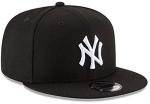New Era New York Yankees Exclusive Selection 9FIFTY Snapback Adjustable Hat Cap- OSFM (Black Crown White Logo)