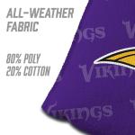 YouTheFan Officially-Licensed NFL Minnesota Vikings Set of 4 Cornhole Bags - All Weather Regulation 6” x 6” Size - 16oz Weight - Designed in USA