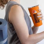 Rico Industries NFL Football Cleveland Browns 18oz Soft Touch, Easy Grip Tumbler