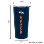Rico Industries NFL Football Denver Broncos 18oz Soft Touch, Easy Grip Tumbler