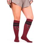 For Bare Feet NFL ARIZONA CARDINALS Cozy Feather Compression Varsity Stripe Team Color Small/Medium
