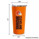Rico Industries NFL Football Cleveland Browns 18oz Soft Touch, Easy Grip Tumbler