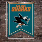 Rico Industries NHL Hockey San Jose Sharks 18" X 24" Rafter Felt Pennant