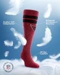 For Bare Feet NFL ARIZONA CARDINALS Cozy Feather Compression Varsity Stripe Team Color Small/Medium