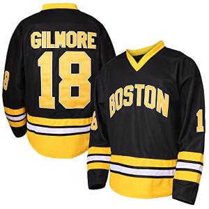 18 Happy Gilmore Hockey Jersey for Men,Boston Adam Sandler 1996 Movie Ice Hockey Jersey Black S-3XL (18 Black,Medium)