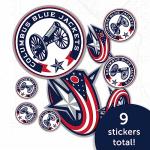 Desert Cactus Columbus Blue Jackets Team NHL National Hockey League Sticker Vinyl Decal Laptop Water Bottle Car Scrapbook (Type 1-1)