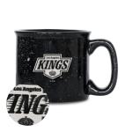 Rico Industries NHL Hockey Los Angeles Kings Black Speckle 12oz Laser Engraved Campfire Mug