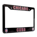 EliteAuto3K License Plate Frame Cover for Chicago Cubs Fans – Black – 12.25” x 6.25” - Ideal Gift for Sports Fans & Supporters – Slim Design, Small