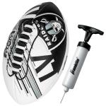 Franklin Sports NFL Las Vegas Raiders Football - Youth Mini Football - 8.5" Junior Size Ball - SPACELACE Easy Grip Texture- Perfect for Kids