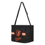 FOCO MLB Officially Licensed Primary Logo Team Stripe 6 or 12 Pack Soft Insulated Game Day Baseball Lunch Tote Cooler - Baltimore Orioles - 6 Pack