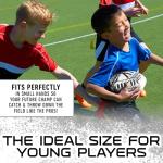 Franklin Sports NFL Las Vegas Raiders Football - Youth Mini Football - 8.5" Junior Size Ball - SPACELACE Easy Grip Texture- Perfect for Kids