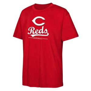 MLB Kids Youth 4-20 Official Team Spirit Premier T-Shirt (US, Numeric, 10, 12, Regular, Cincinnati Reds - Red)