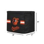 FOCO MLB Officially Licensed Primary Logo Team Stripe 6 or 12 Pack Soft Insulated Game Day Baseball Lunch Tote Cooler - Baltimore Orioles - 6 Pack