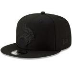 New Era NFL 9FIFTY Black On Black Adjustable Snapback Hat Cap One Size Fits All (Minnesota Vikings)