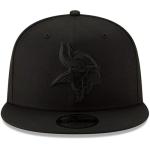 New Era NFL 9FIFTY Black On Black Adjustable Snapback Hat Cap One Size Fits All (Minnesota Vikings)