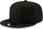 New Era NFL 9FIFTY Black On Black Adjustable Snapback Hat Cap One Size Fits All (US, Alpha, One Size, Indianapolis Colts)