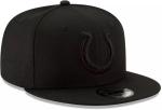 New Era NFL 9FIFTY Black On Black Adjustable Snapback Hat Cap One Size Fits All (US, Alpha, One Size, Indianapolis Colts)