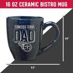 Rico Industries NFL Football Tennessee Titans Dad Navy 16 oz Team Color Laser Engraved Speckled Ceramic Coffee Mug