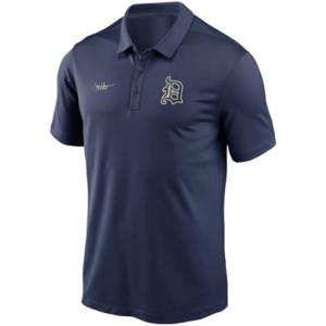 Nike Men's MLB Cooperstown Collection Logo Franchise Performance Polo (US, Alpha, Large, Regular, Regular, Navy, Detroit Tigers)
