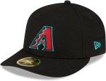 New Era Arizona Diamondbacks 59Fifty Alternate Low Profile Fitted Hat (US, Numeric, 7 1/2, Black)