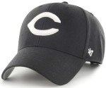 47 MLB Black White Team Color Primary Logo MVP Adjustable Structure Hat, Adult One Size Fits All - Cincinnati Reds - Black White