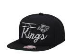 Mitchell & Ness Los Angeles Kings Vintage NHL Team Retro Lock Up Black Gray Snapback Hat Cap