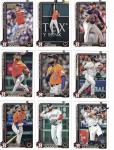 Houston Astros 2025 Topps Complete Mint Hand Collated 21 Card Team Set with Jose Altuve, Yordan Alvarez, Justin Verlander and Rookie Cards of Pedro León, Shay Whitcomb and Zach Dezenzo Plus