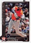 Houston Astros 2025 Topps Complete Mint Hand Collated 21 Card Team Set with Jose Altuve, Yordan Alvarez, Justin Verlander and Rookie Cards of Pedro León, Shay Whitcomb and Zach Dezenzo Plus