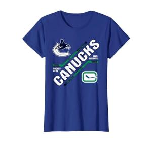 Vancouver Canucks Force Blue Officially Licensed T-Shirt, Women, Royal Blue, Small