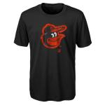 MLB Kids Youth 8-20 Official Primary Logo Team Color Tech Print Performance T-Shirt (US, Numeric, 14, 16, Regular, Baltimore Orioles - Black)