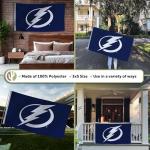 Desert Cactus Tampa Bay Lightning Flag NHL 100% Polyester Indoor Outdoor 3x5 feet National Hockey League Team Flags (Design #1)