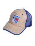 Calhoun NHL Surf & Skate Team Logo Snapback Straw Trucker Baseball Hat (New York Rangers)