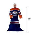 Snuggie Edmonton Oilers – The Original Wearable Blanket with Sleeves | Super Soft Fleece | As Seen on TV | Officially Licensed NHL Gear